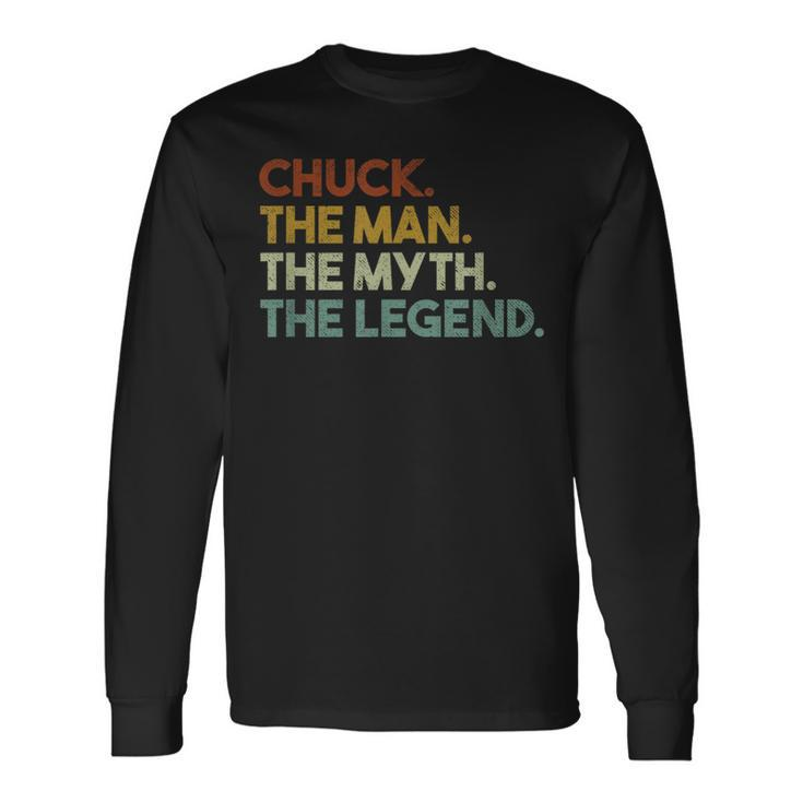 Chuck The Man The Myth The Legend Vintage Long Sleeve T-Shirt