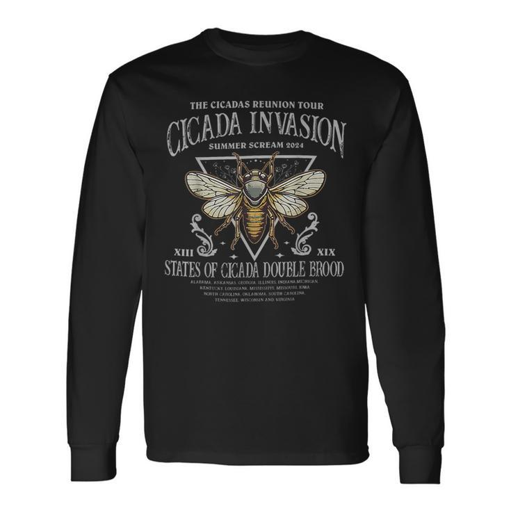 The Cicadas Reunion Cicada Nature Lover Tour Summer 2024 Long Sleeve T-Shirt