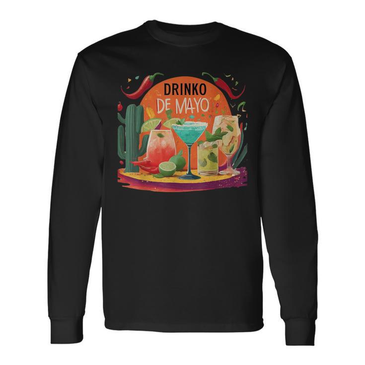 Cinco De Drinko Margarita Lustiges Mexikanisches Fest Cinco De Mayo Langarmshirts Geschenkideen