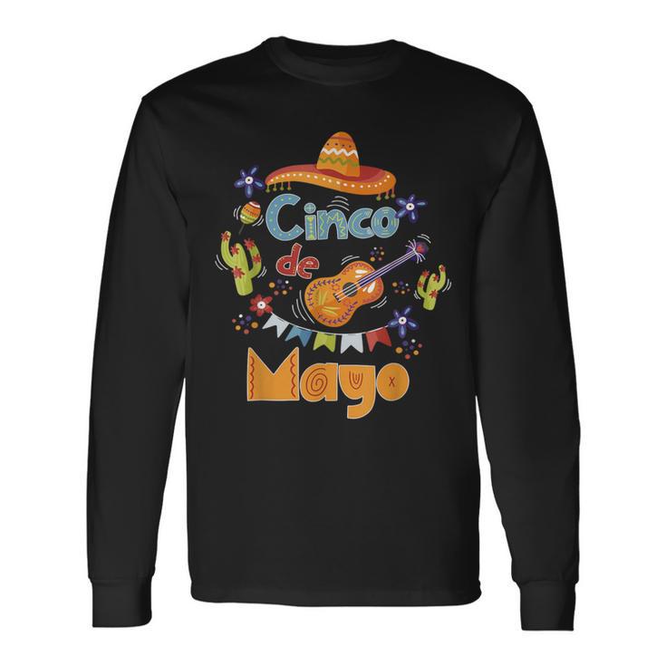 Cinco De Mayo Fiesta Music Party Long Sleeve T-Shirt