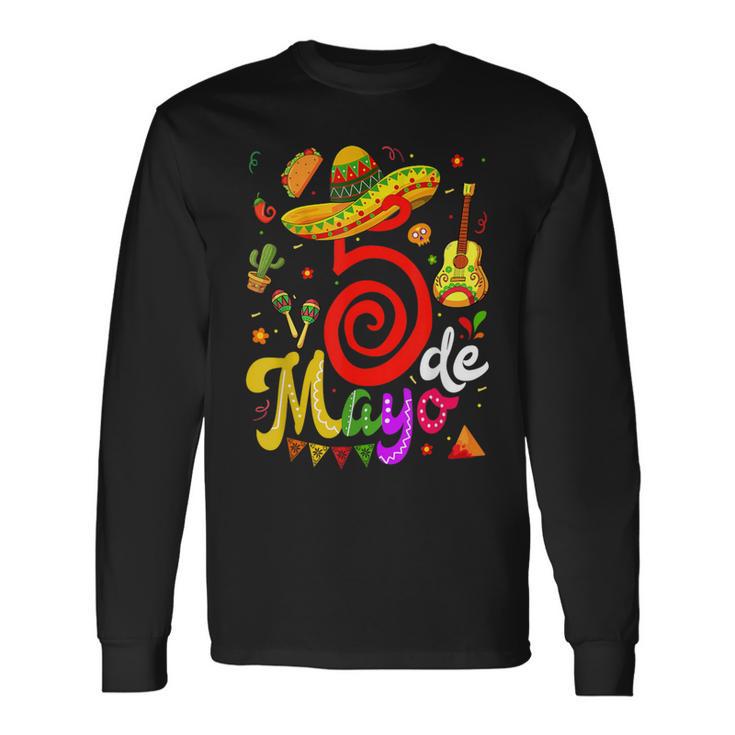 Cinco De Mayo Fiesta Surprise Camisa 5 De Mayo Viva Mexico Long Sleeve T-Shirt