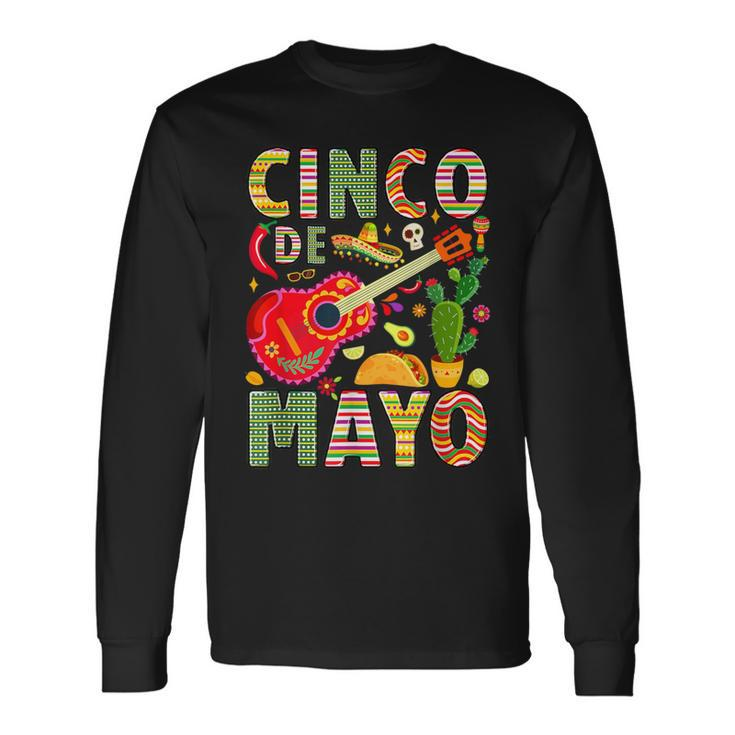 Cinco De Mayo Mexican Fiesta Celebrate 5 De Mayo May 5 Party Long Sleeve T-Shirt