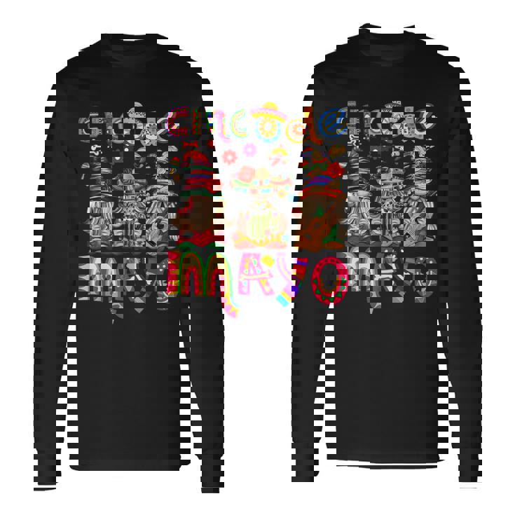 Cinco De Mayo Mexican Gnome Fiesta 5 De Mayo Mexican Day Long Sleeve T-Shirt