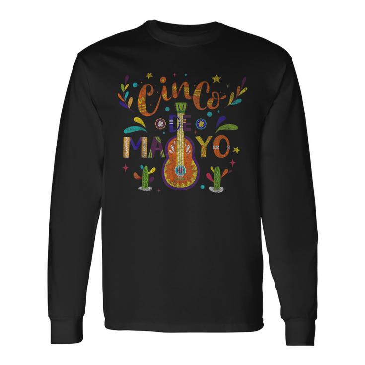 Cinco De Mayo Mexican Music Guitar Festival Long Sleeve T-Shirt