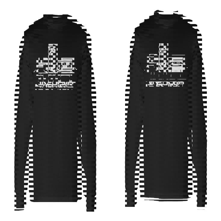 Cinta De Cassette De Audio Never Forget Camiseta de manga larga