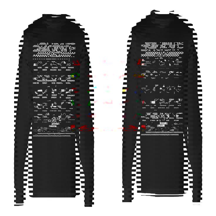 Circuitos Formula Racing 2024 Amante De Los Coches Retro Racing Camiseta de manga larga