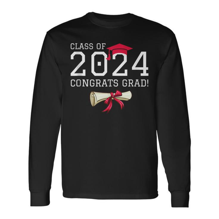 Class Of 2024 Congrats Grad Congratulations Graduate Senior Long Sleeve T-Shirt