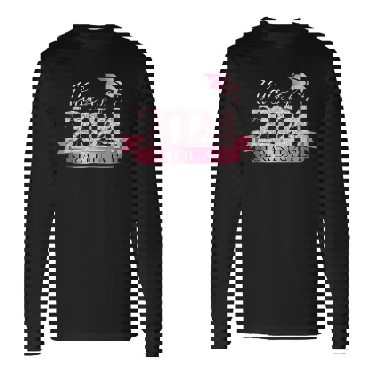 Class Of 2024 Graduate I Senior Year Item White Pink Long Sleeve T-Shirt