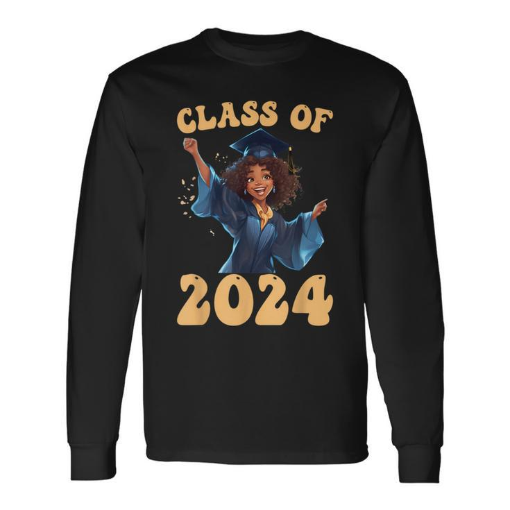 Class Of 2024 Senior Graduate Graduation Girls Long Sleeve T-Shirt