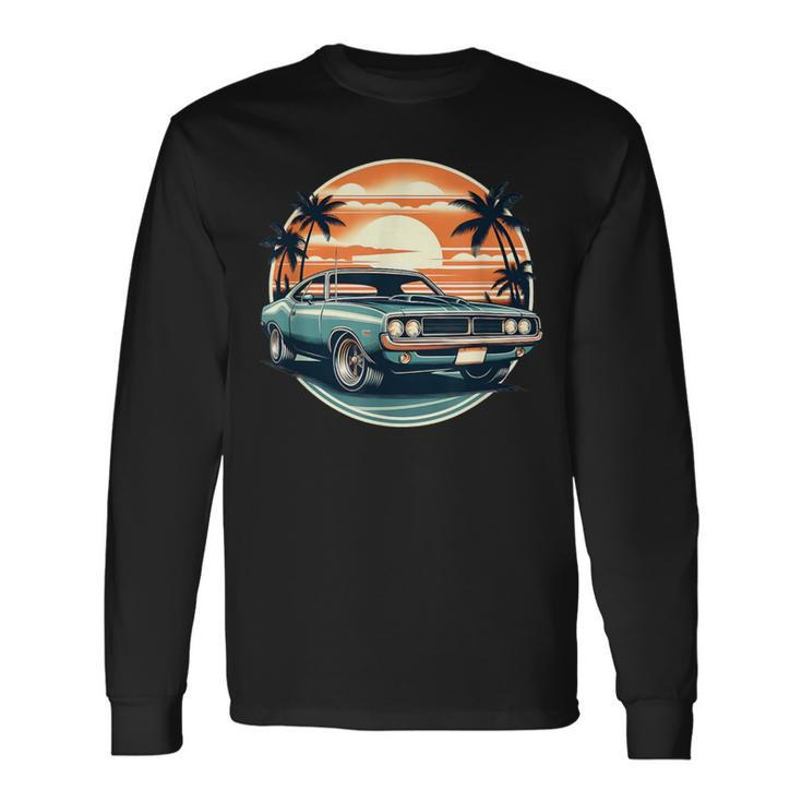 Classic Muscle Car Retro Vintage Style Long Sleeve T-Shirt