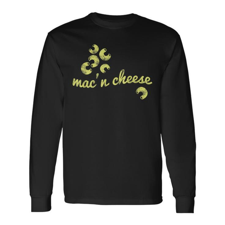 Classic Retro Vintage Mac'n Cheese Fun Chef Humour Long Sleeve T-Shirt