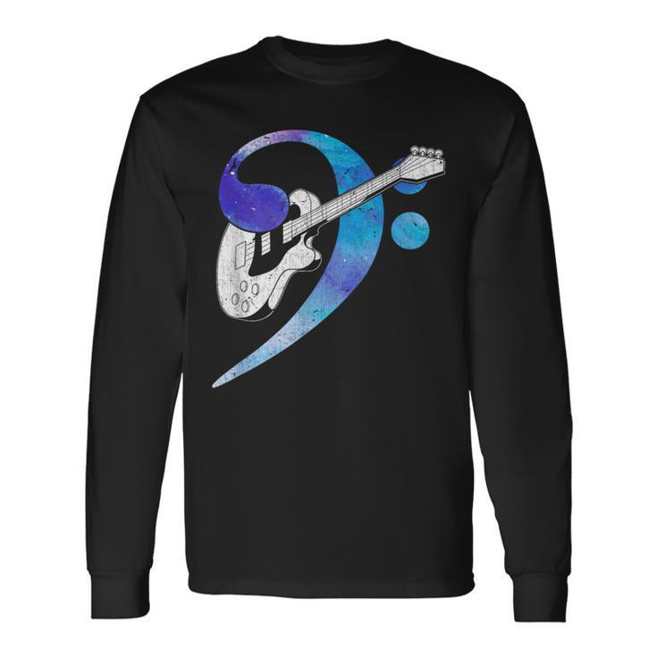 Clave Bajo Eléctrico Instrumento Música Rockero Rock Bajista Camiseta de manga larga