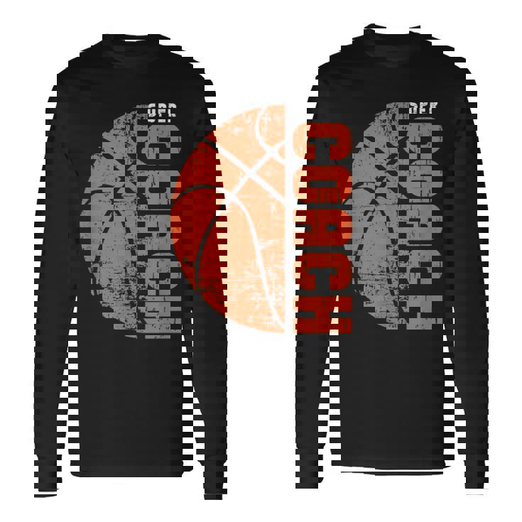 Coach Basket Regalo Baloncesto Entrenadorintage Mejor Entrenador Camiseta de manga larga