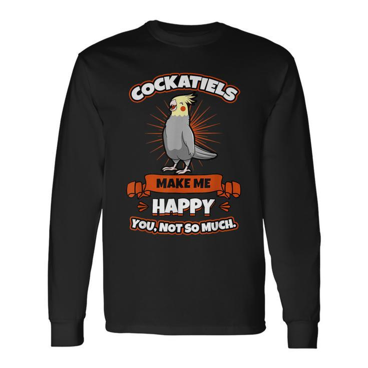 Cockatiel Cockatoo Lutino Weiro Bird Parrot Quarrion Tiel Long Sleeve T-Shirt
