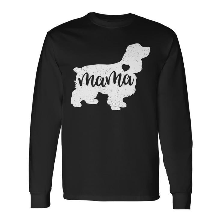 Cocker Spaniel Mama Dog Mom Paw Lover Gif Long Sleeve T-Shirt