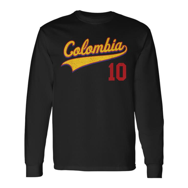 Colombia Baseball Jersey Camiseta Beisbol Colombiana Long Sleeve T-Shirt