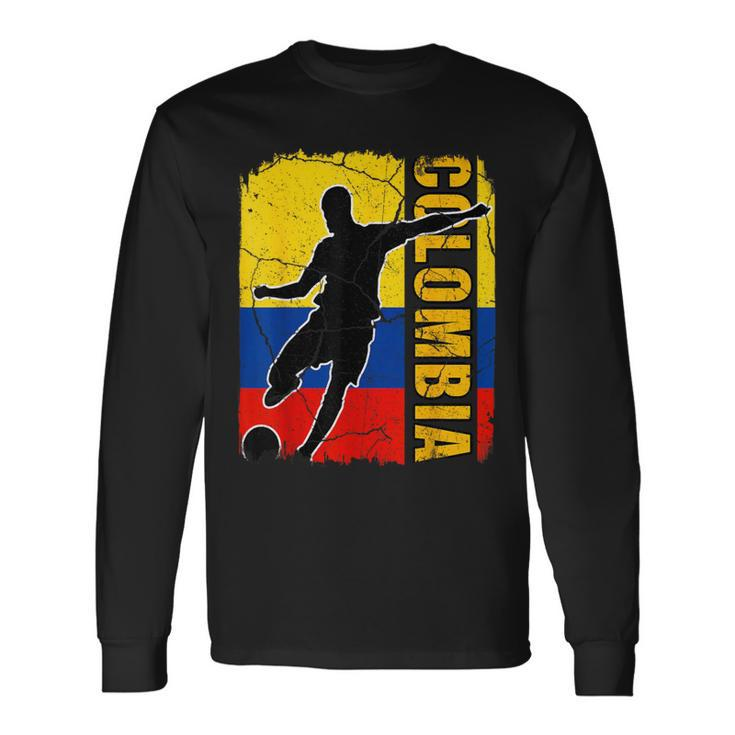Colombian Soccer Team Colombia Flag Jersey Football Fans Long Sleeve T-Shirt