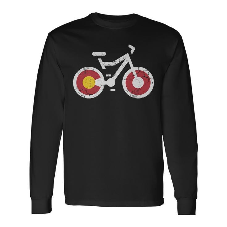 Colorado Flag Bike Long Sleeve T-Shirt
