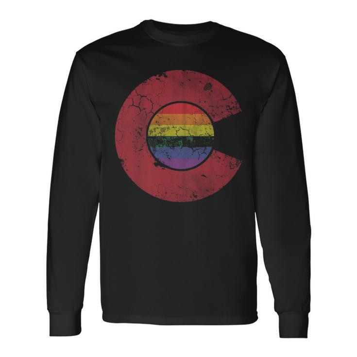 Colorado Flag Lgbt Gay Pride Long Sleeve T-Shirt