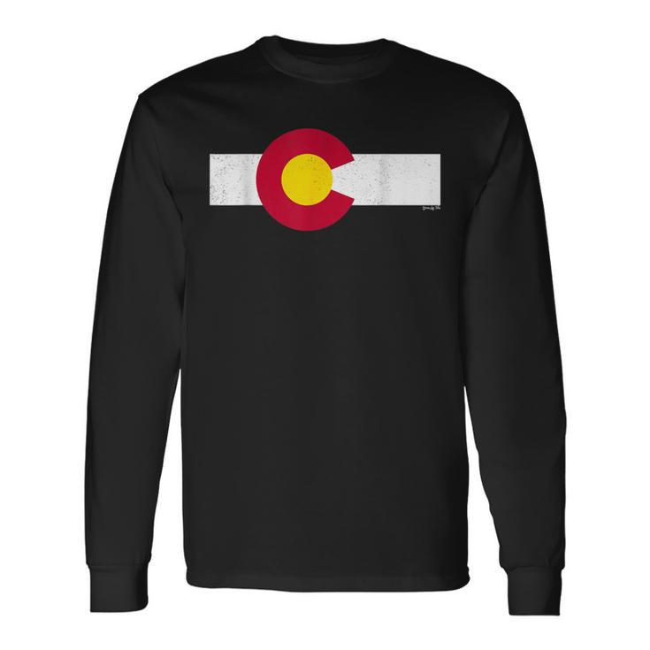 Colorado Flag State Flag Colorado C Vintage Long Sleeve T-Shirt