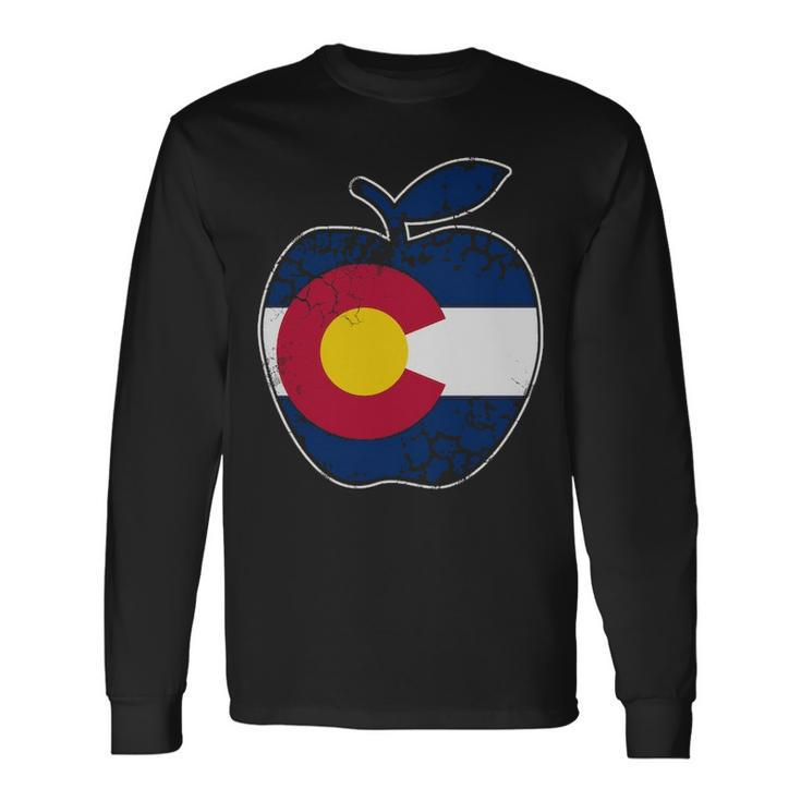 Colorado Flag Teachers Teacher Appreciation Long Sleeve T-Shirt