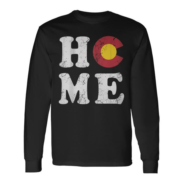 Colorado Home Flag State Vintage Fade Long Sleeve T-Shirt