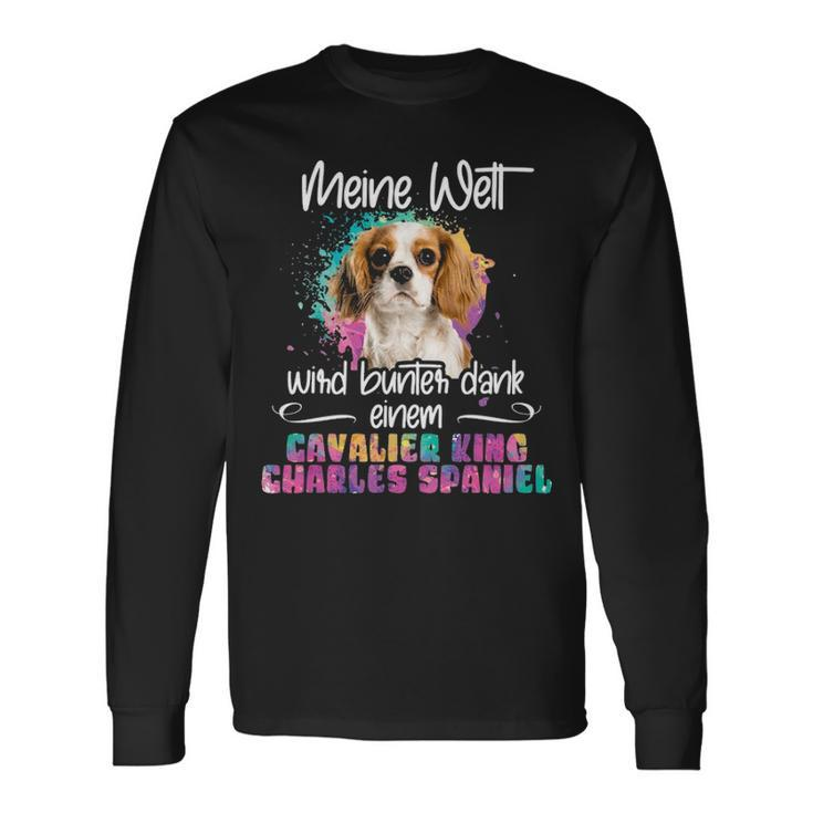 Colourful Cavalier King Charles Spaniel Dog Mummy Long Sleeve T-Shirt