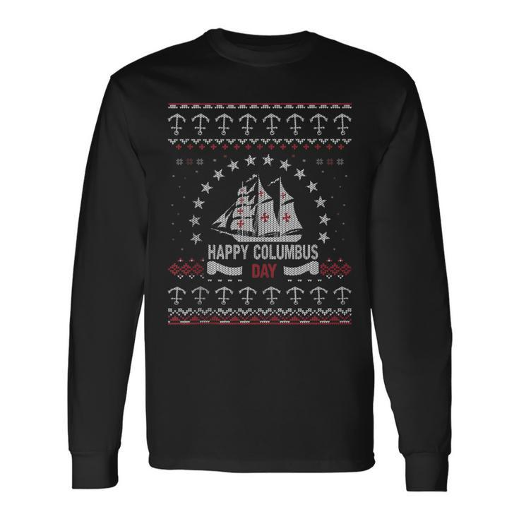 Columbus Day Italian Heritage And American Holiday Long Sleeve T-Shirt Gifts ideas