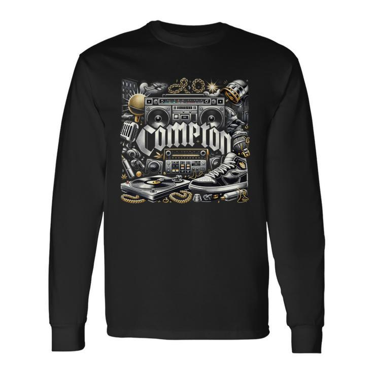 Compton Ny Hip Hop Boombox Graphic For Women Long Sleeve T-Shirt Gifts ideas