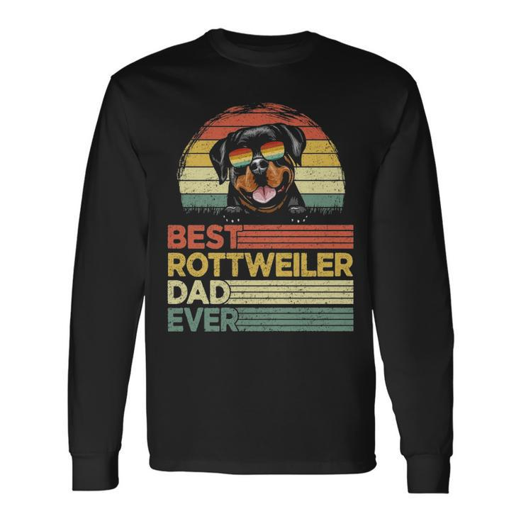 Cool Best Rottweiler Dad Ever Father's Day Long Sleeve T-Shirt