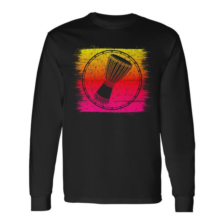 Cool Djembe Drummer Reggae African Drumming For Drum Lover Long Sleeve T-Shirt Gifts ideas