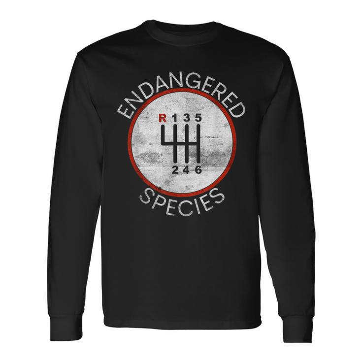 Cool Endangered Species Manual Gearbox Stick Shift 6 Speed Long Sleeve T-Shirt