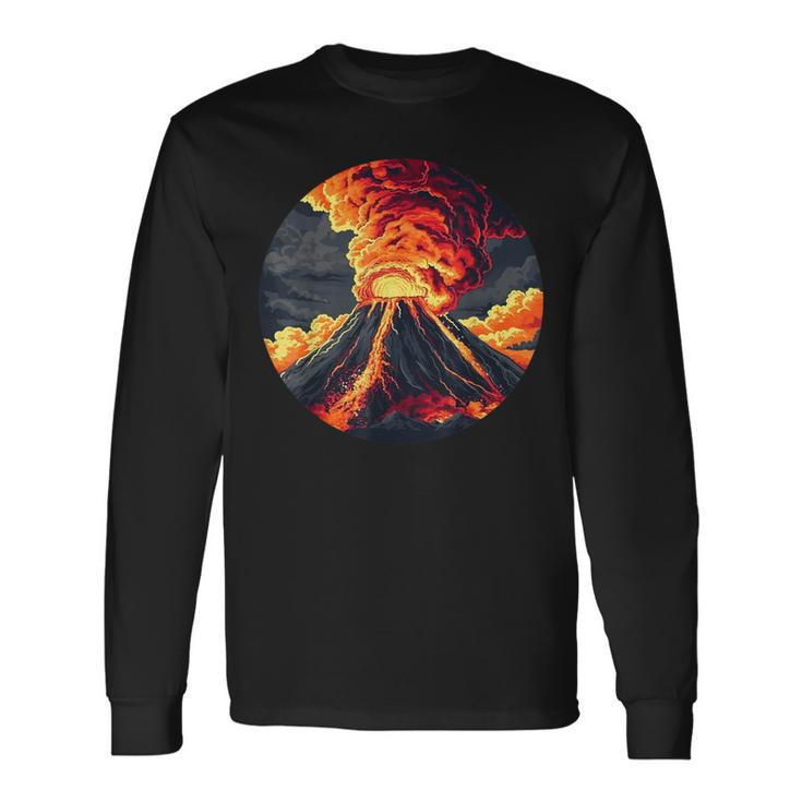 Cool Erupting Volcano Costume For Boys And Girls Long Sleeve T-Shirt