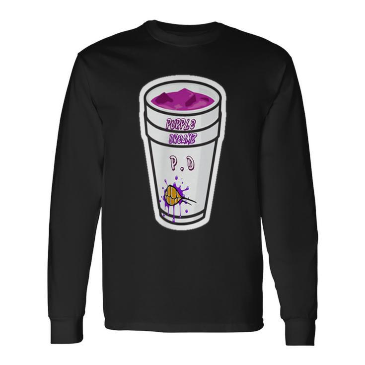Cool Rapper Lean Double Cup Purple Dreams Long Sleeve T-Shirt