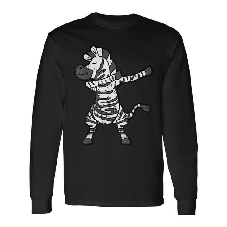 Cool Retro Vintage Grunge Style Dabbing Dab Zebra Langarmshirts Geschenkideen