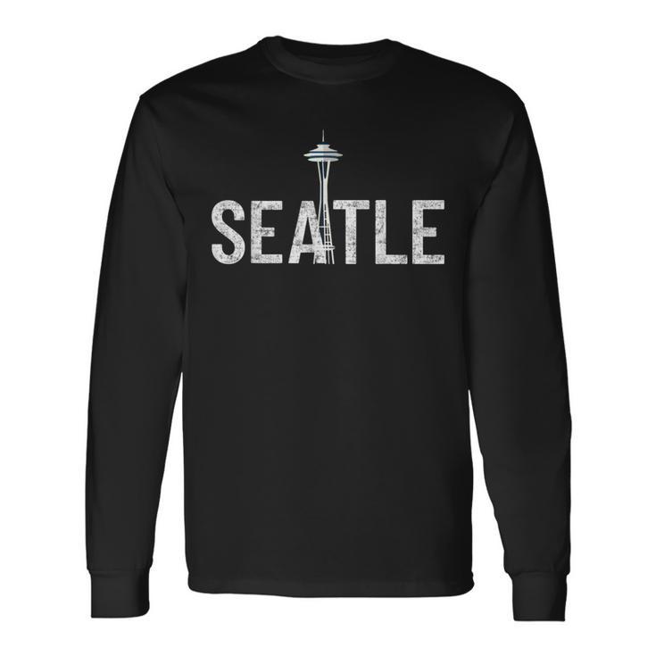 Cool Seattle Space Needle Traveler Souvenir Washington Long Sleeve T-Shirt