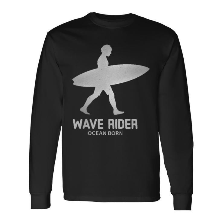Cool Surfing Wave Rider Long Sleeve T-Shirt
