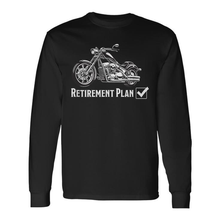 Cool Vintage Co-Worker Chopper Motorcycle Retirement Long Sleeve T-Shirt