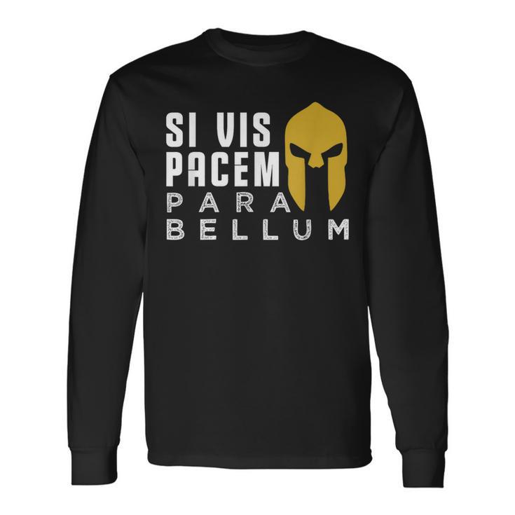 Cooles Si Vis Pacem Para Bellum I Latin Slogan Langarmshirts Geschenkideen