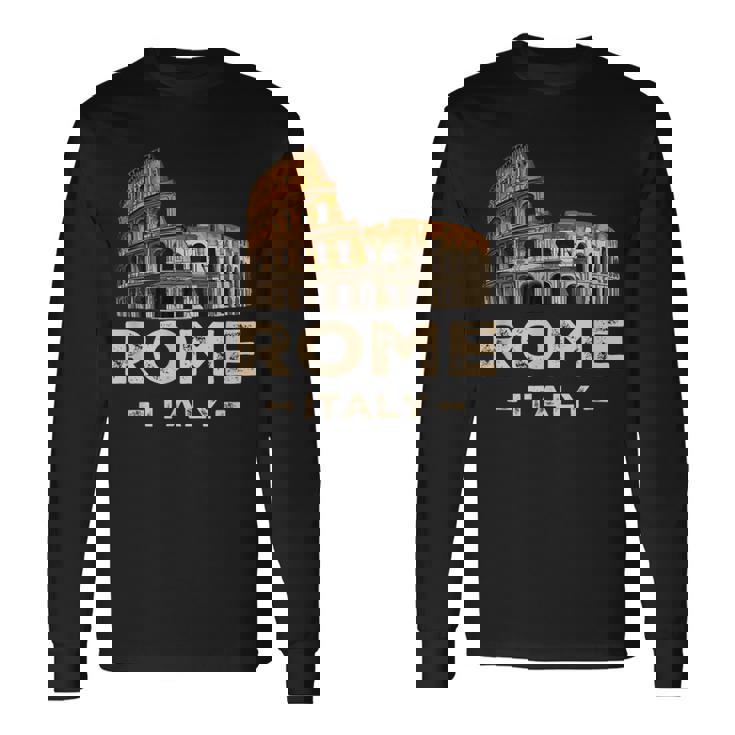 Coolintage Roma Italia Coliseo Souvenirs Roma Italia Camiseta de manga larga