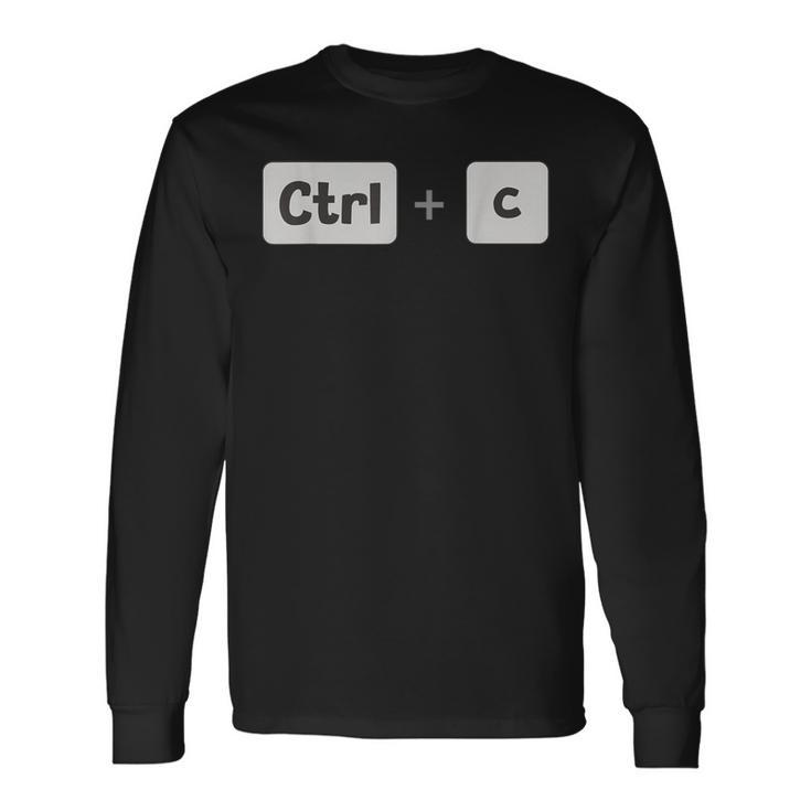 Copy Ctrl C Father's Day Mother's Day Long Sleeve T-Shirt