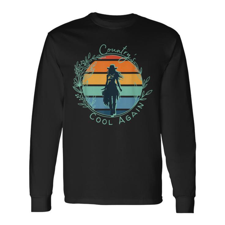 Country's Cool Again Lainey Vibe Wildflowers And Wild Horses Long Sleeve T-Shirt