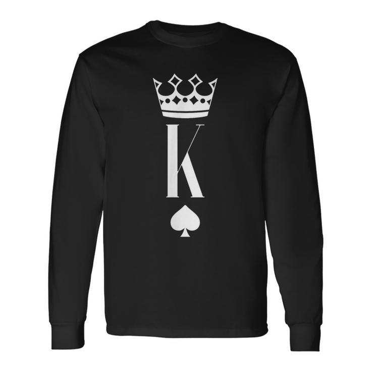 Couple Matching His And Her For King Of Spade Long Sleeve T-Shirt