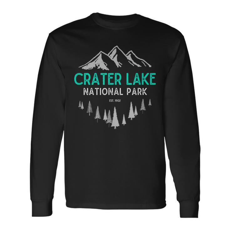 Crater Lake Vintage National Park Est 1902 Long Sleeve T-Shirt