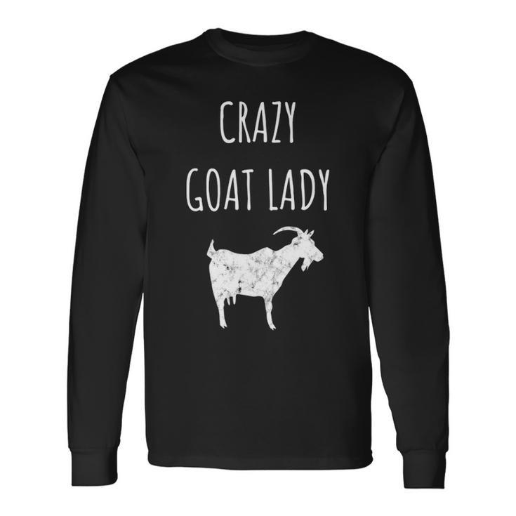 Crazy Goat Lady Yoga Show Animal Long Sleeve T-Shirt
