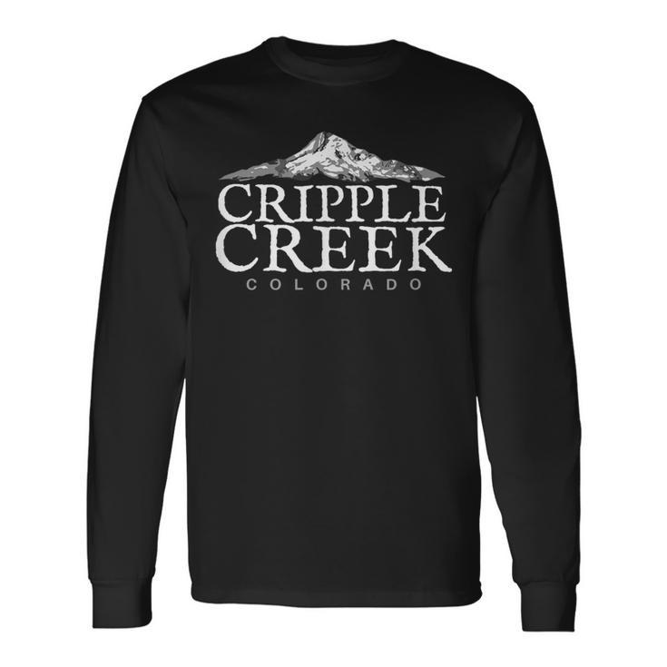 Cripple Creek Co Colorado Mountain Town Long Sleeve T-Shirt