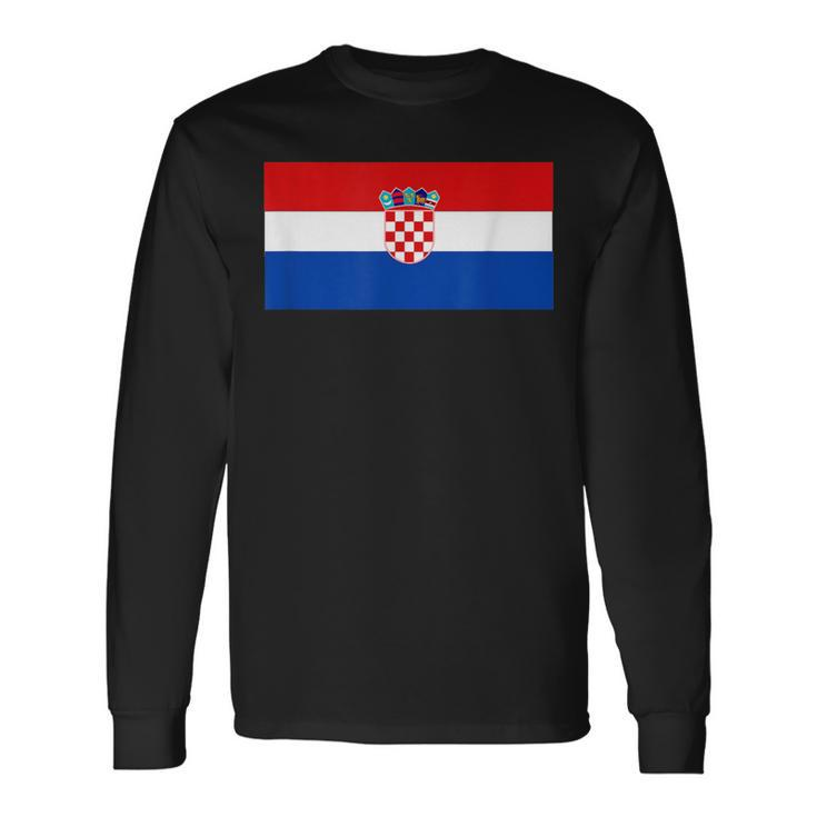 Croatia 2021 Flag Love Soccer Cool Football Fans Support Long Sleeve T-Shirt