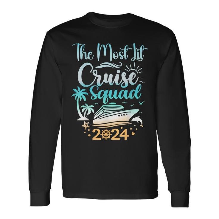 Cruise Birthday 2024 Squad Cruise 2024 Matching Cruise Long Sleeve T-Shirt Gifts ideas