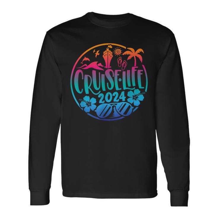 Cruise Life 2024 Friends Family Vacation Long Sleeve T-Shirt