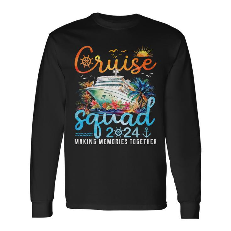Cruise Squad 2024 Family Group Matching Summer Vacation Long Sleeve T-Shirt